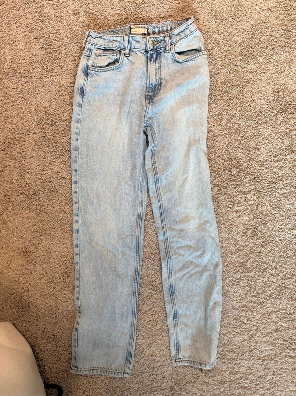 Free People We The Free Pacifica High Rise Slim Straight Leg Jeans Size 25